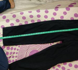 Jet Black Cotton Jeans For Girls