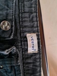 A Mixture Of Greyish Balckish Jeans