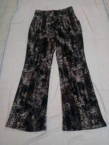 Patterned Flared Pants
