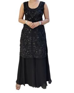 Elegant Black Embellished Dress
