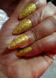 Golden Nail Extensions