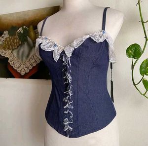 Denim Corset Top