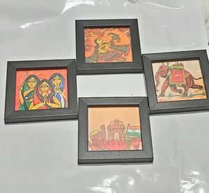 Framed Indian Art (Set of 4)