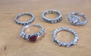 Assorted Silver Rings (5)