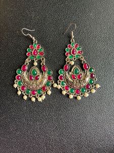Oxidised Hanging Earrings