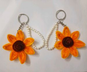 Sunflower Keychain