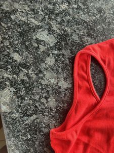 Free Size Racer Back Red Top