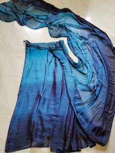 Elegant Blue &amp; Black Saree