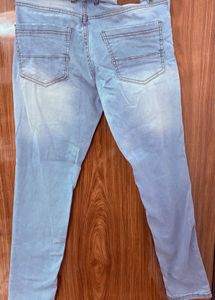 Light Wash Denim Ripped Jeans