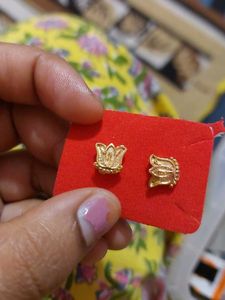 new gold plate earings