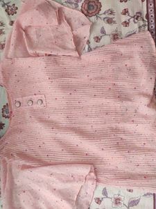 Peach Floral Kurta Set