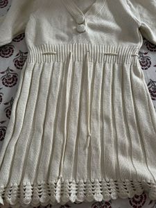 Vintage Cream Knit Sweater Dress