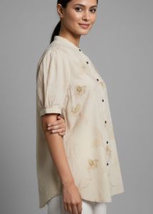 Floral Print Beige Top