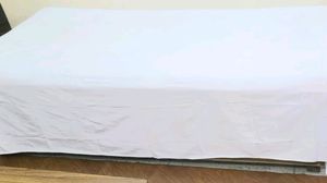 Cotton Satin White Self Design Bedsheet