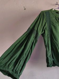 Green Long Sleeve Blouse