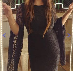 Shein Black Lace Maxi Dress