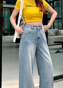 Wide Leg Denim Jeans