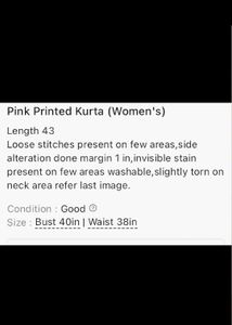 Pink Women Bandhni Print Kurti