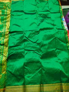 Beautiful Sequenced Brown And Green Fancy Saree