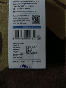 Plum Rice Water&amp;niacinamide Serum