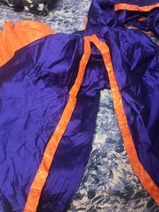Orange Puff Sleeve Blouse