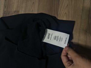 AMI Paris Black Crewneck Sweatshirt