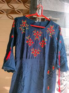 Blue Red Long Gown