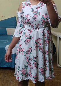 Off Shoulder Floral Mini Dress