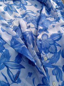 Blue Floral Sleeveless Top