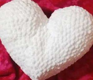 White Heart-Shaped Pillow