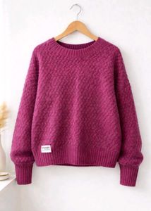 Maroon Knit Pullover