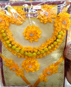 Floral Haldi Jewelry Set