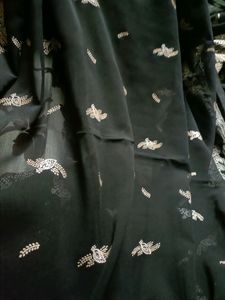 Black Beautiful Georgette Saree
