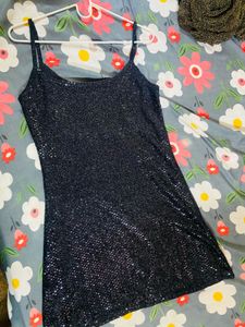 Sparkly Black Mini Dress