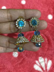 Sky Blue Jhumka