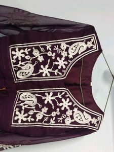 Embroidered Sheer Tunic Top