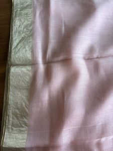 Raw mango peach Chanderi saree