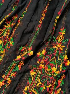 Embroidered Black Ethnic Gown
