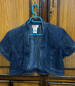 R&K ORIGINALS Denim Cropped Bolero Jacket