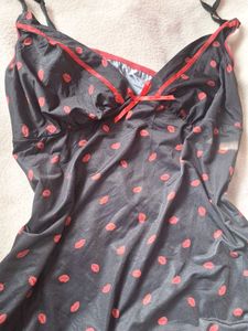 Cute Black &amp; Red Lingerie Top