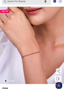 Giva Red Tennis Elegant Bracelet