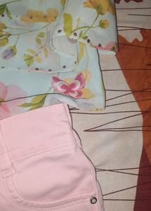 Crop Top And Shorts