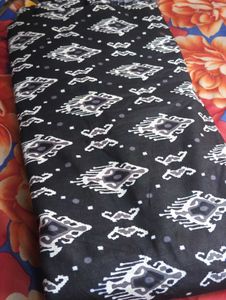 Black And Pink 4 -4 METER PURE COTTON