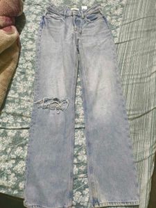 Ripped Wide Leg Jeans