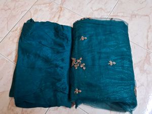 Xl 2pcs Silk Blend &amp; Net Kurti Set