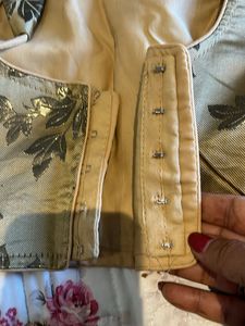 Gold Self Design Blouse