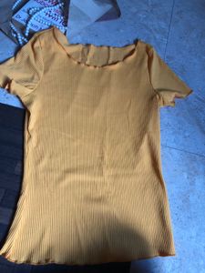 Mustard Yellow half sleeves top
