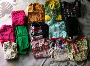 Mixed Kurti Bundle With Pant - Size Medium