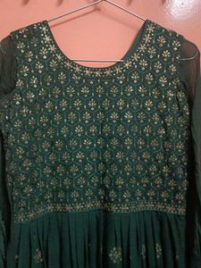 Elegant Green Embroidered Kurta Set