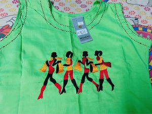 Neon Green Casual Kurti